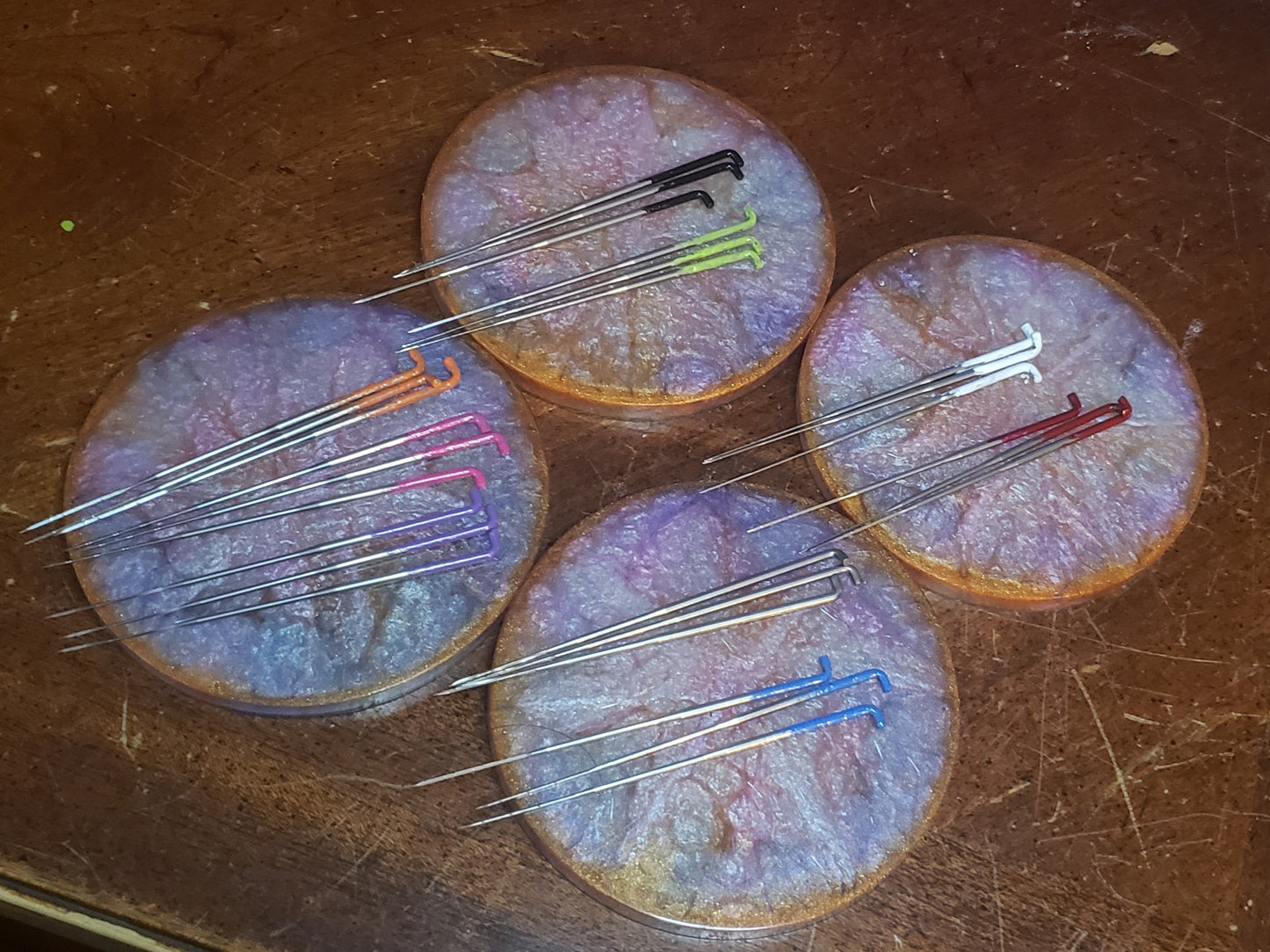 45 needle felting needles, 9 sizes, spiral,4 different sized triangle, star, crown, spiral star combo, reverse, bulk felting needles