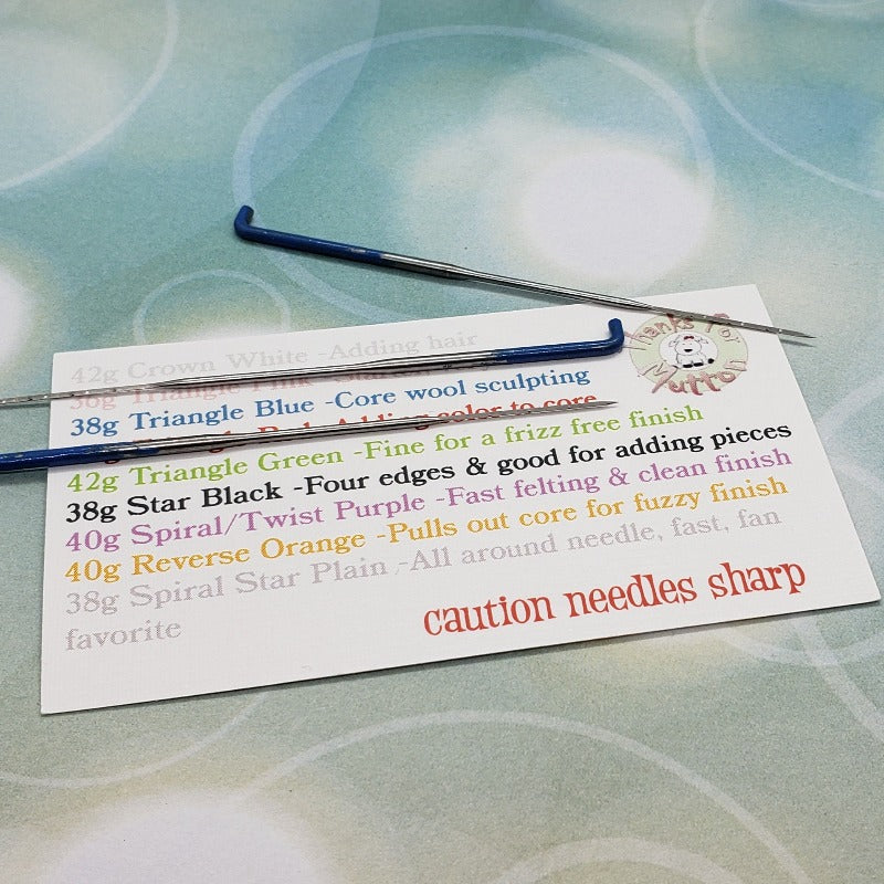 10 38g triangle needle felting needles, course project starter needle, 3 edges 3 barbs each