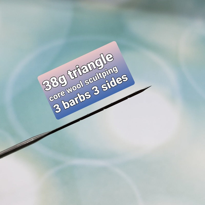 10 38g triangle needle felting needles, course project starter needle, 3 edges 3 barbs each