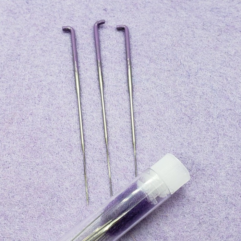10 40g Spiral needle felting needles, includes needle case, used to add colour without making dense, spiral / twist needle,
