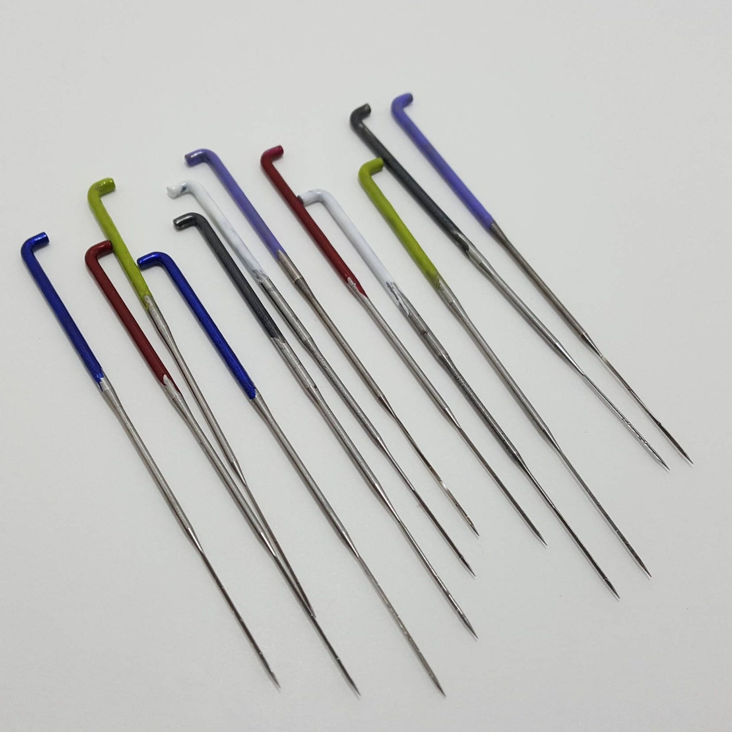 Needle felting needles 12 pack with Crowns. 2 of each 36g 40g 42g Triangle, 40g spiral, 38g Star, & 42g crown