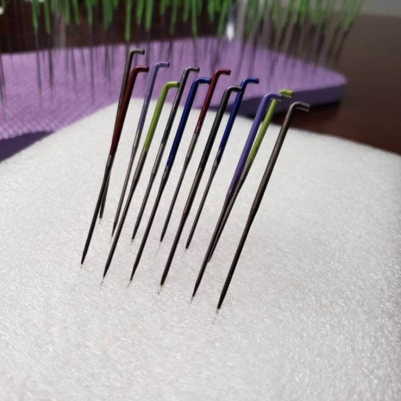 Needle felting needles 12 pack of most used needles.6 3kinds Triangle,2spiral,2star, plus you pick 2 star/spiral combo or crown or reverse.