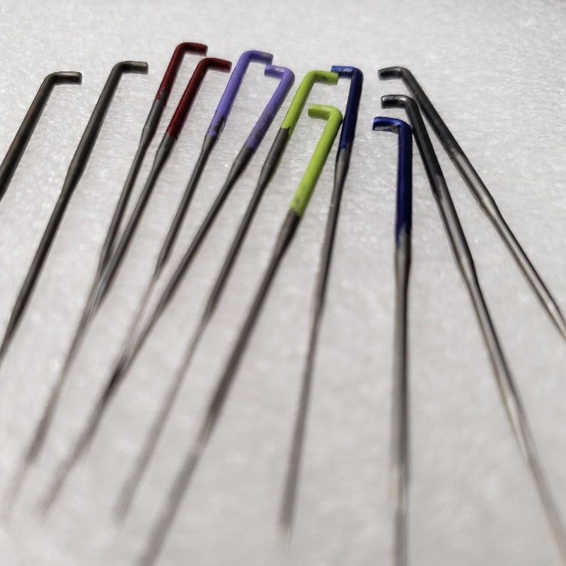 Needle felting needles 12 pack of most used needles.6 3kinds Triangle,2spiral,2star, plus you pick 2 star/spiral combo or crown or reverse.