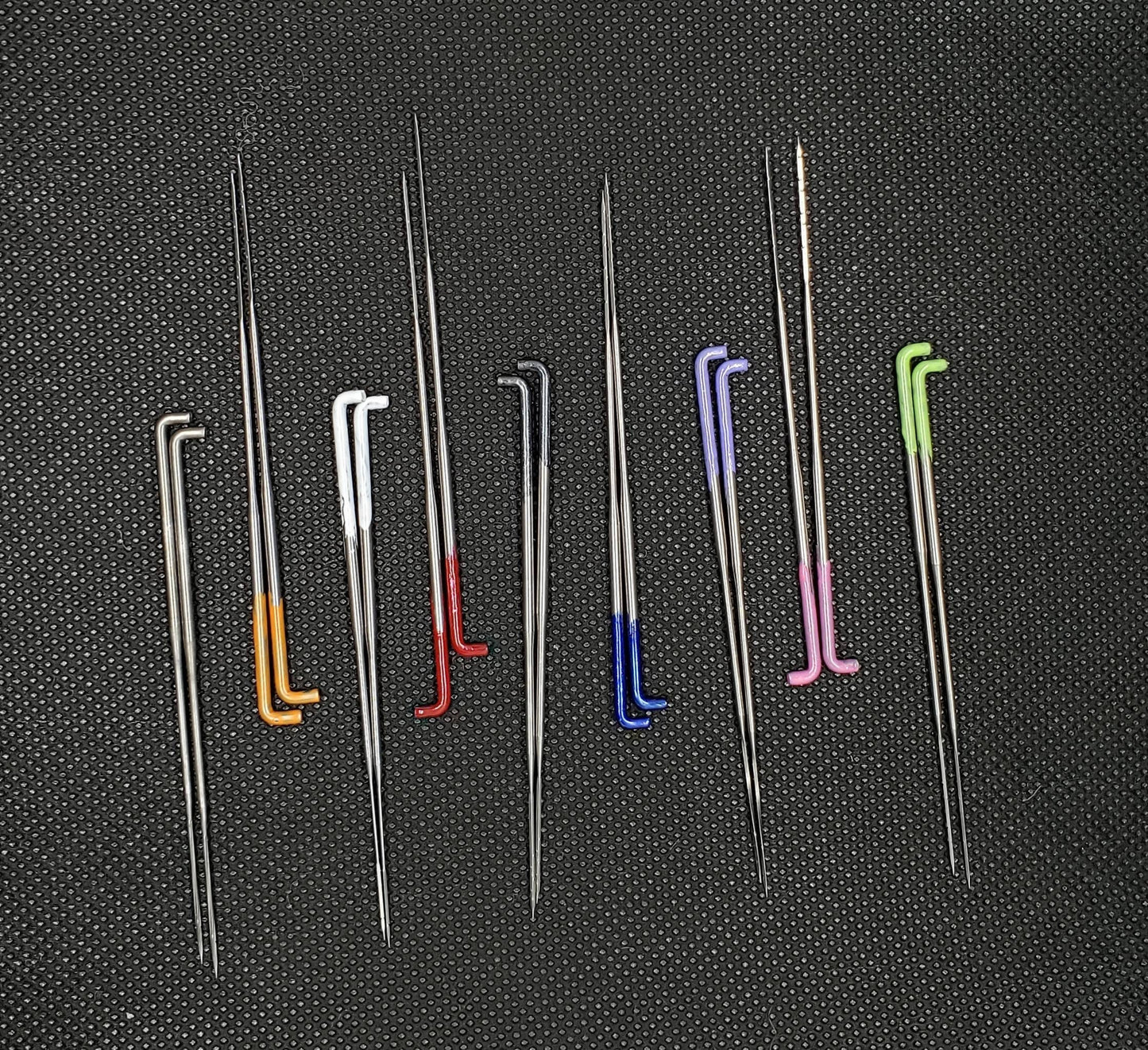 Needle felting needles, 9 different kinds, holder & finger protectors