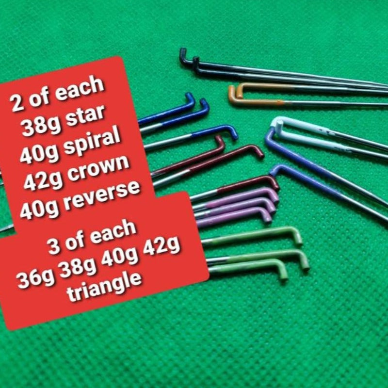 20 needle Felting needles set. High Quality needles, Finger protectors, handle and case . Crown Spiral Triangles Reverse Star.