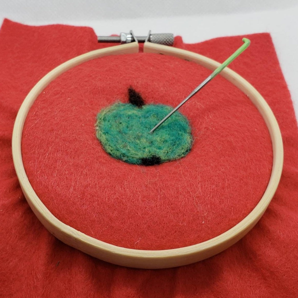 2d needle felting ring, 4 inch embroidery hoop. Hold your projects as you felt.