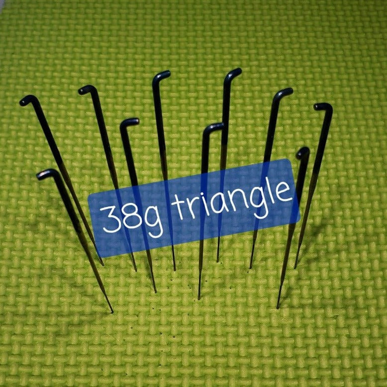 10 38g triangle needle felting needles, course project starter needle, 3 edges 3 barbs each