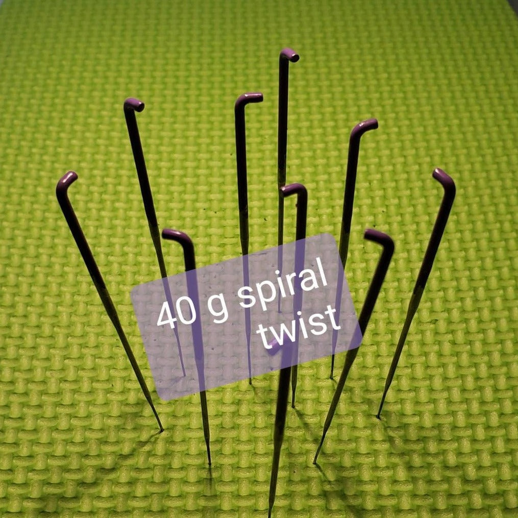 10 40g Spiral needle felting needles, includes needle case, used to add colour without making dense, spiral / twist needle,