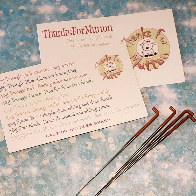 10 40g Reverse needle felting needles, inverted needle, reverse needles leave a frizzy finish