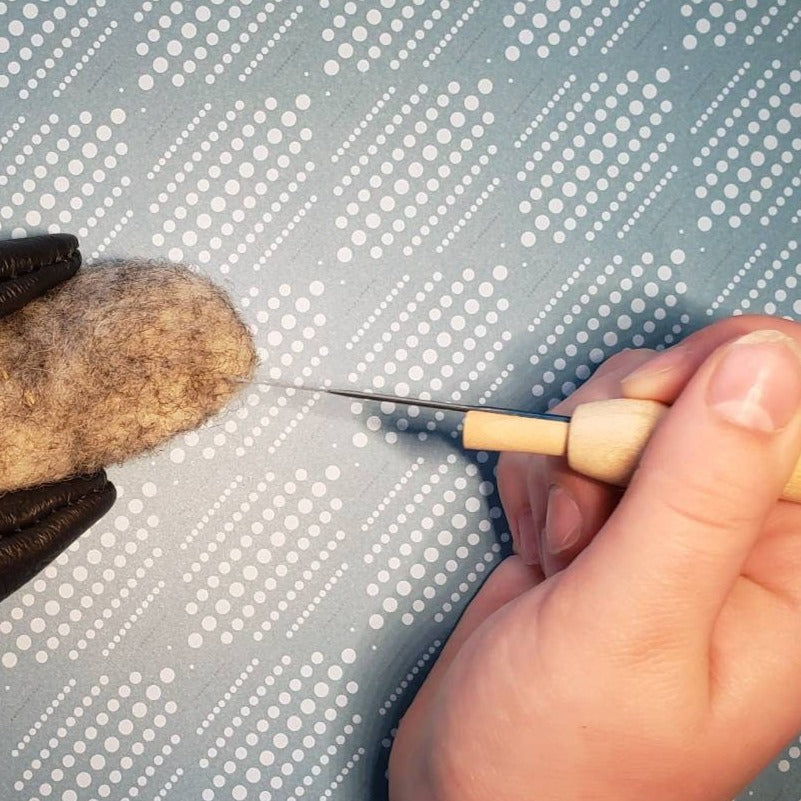 21 Needle felting needle set, wood holder, leather finger protector, Reverse needle, Star needle, spiral combo, triangle needles,