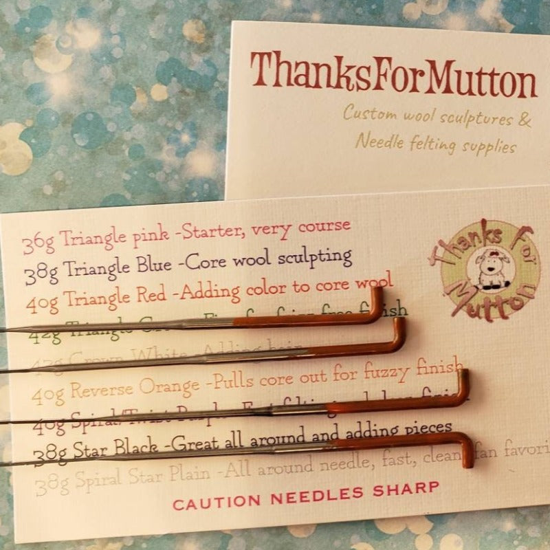 10 40g Reverse needle felting needles, inverted needle, reverse needles leave a frizzy finish