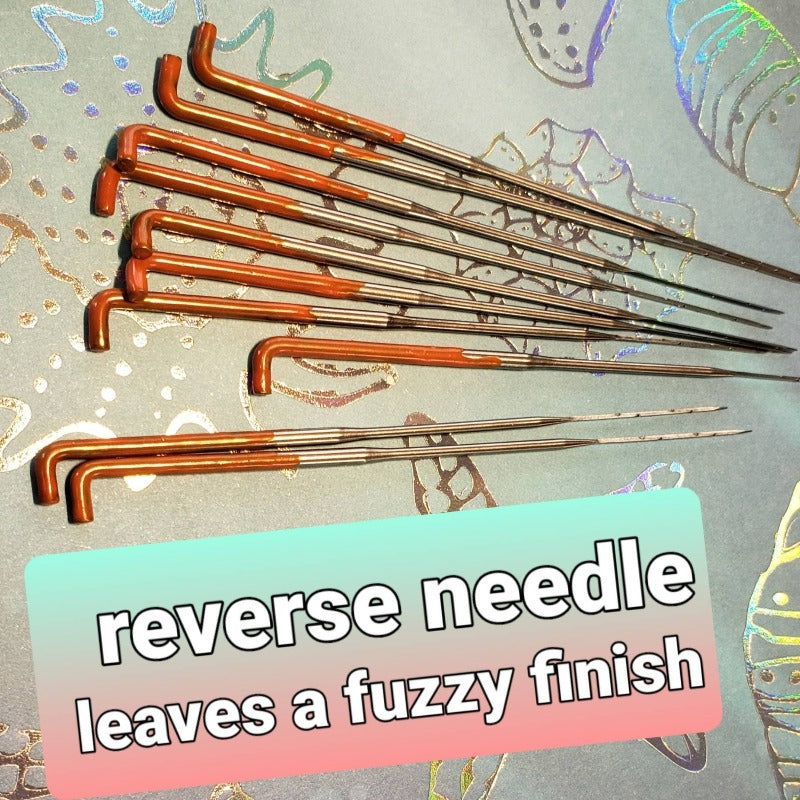 10 40g Reverse needle felting needles, inverted needle, reverse needles leave a frizzy finish