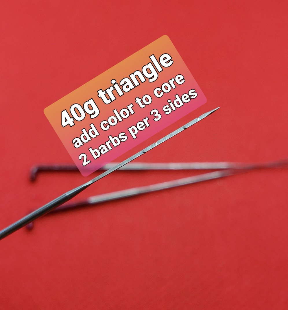 12 Needle felting needles,You pick the size Triangle 36g 38g 40g