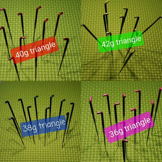 Triangle needle felting needles, 12 or 20 pack. 36g 38g 40g 42g triangle,These are the main work horse wool needles, Case incl. Felting gift