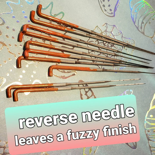 10 40g Reverse needle felting needles, inverted needle,  reverse needles leave a frizzy finish
